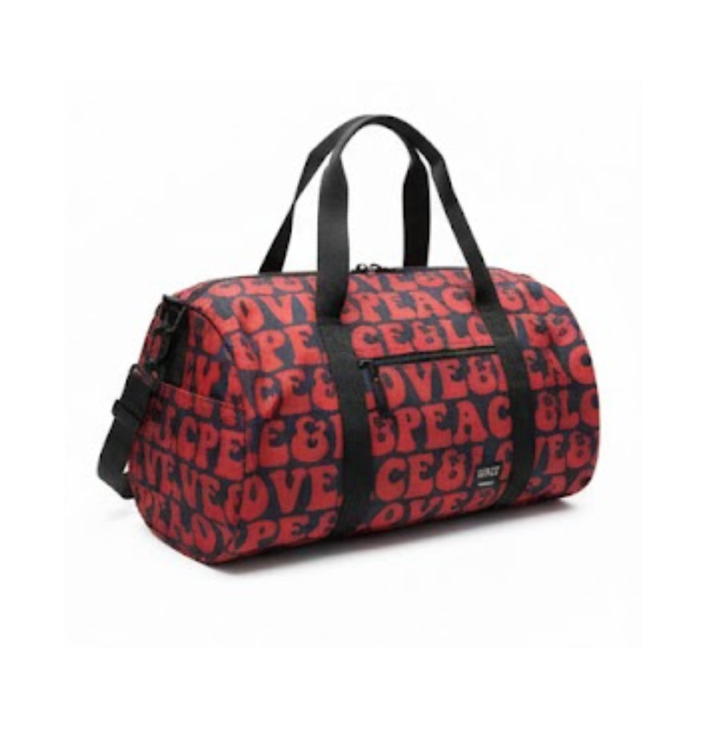 Wesc Hemi Love & Peace Unisex Sport Bag Red & Black