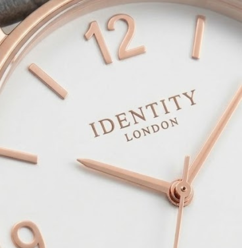 Identity London Slate Grey & Rose Gold Watch