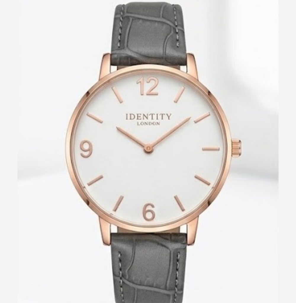 Identity London Slate Grey & Rose Gold Watch