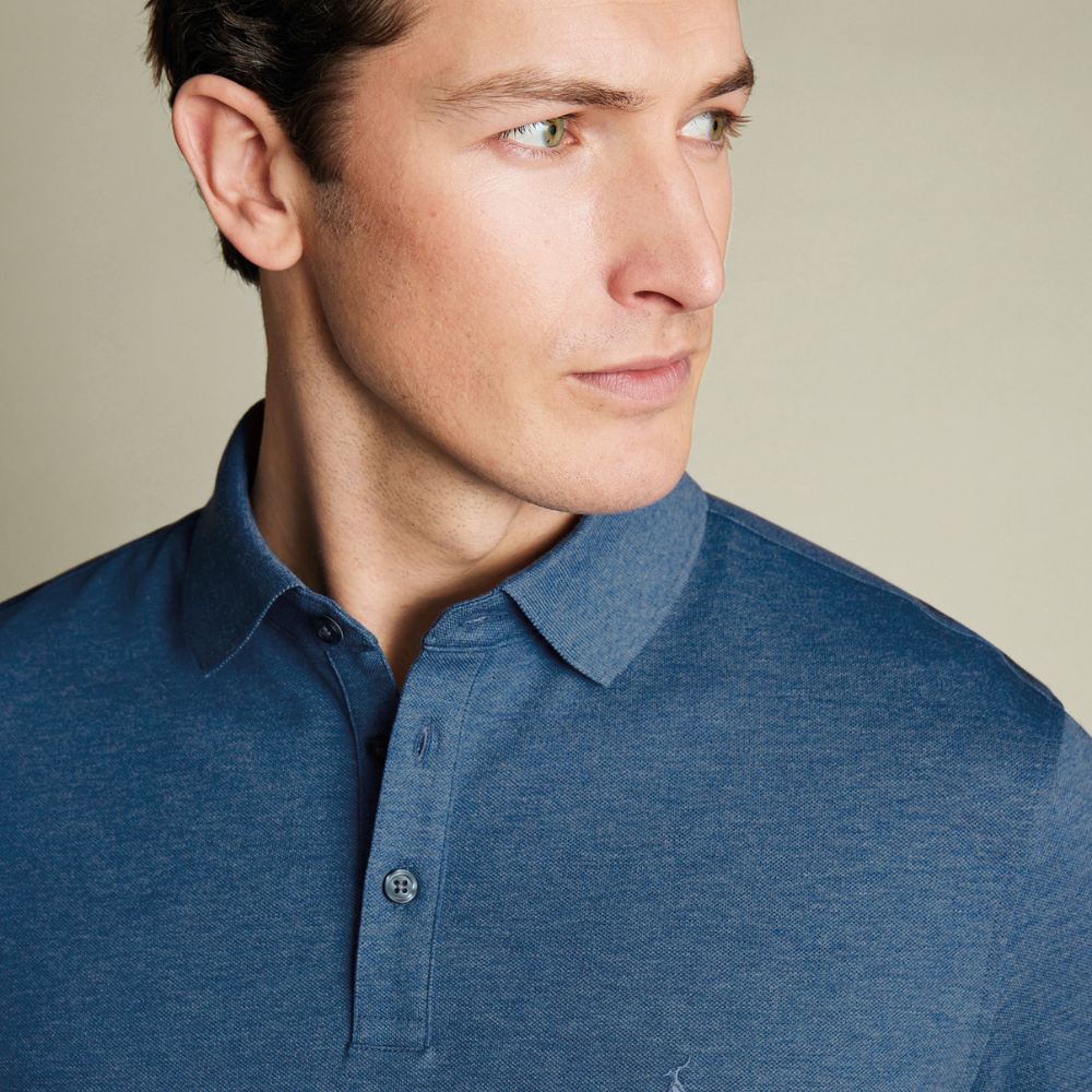 Charles Tyrwhitt Pique Polo - Indigo Marl