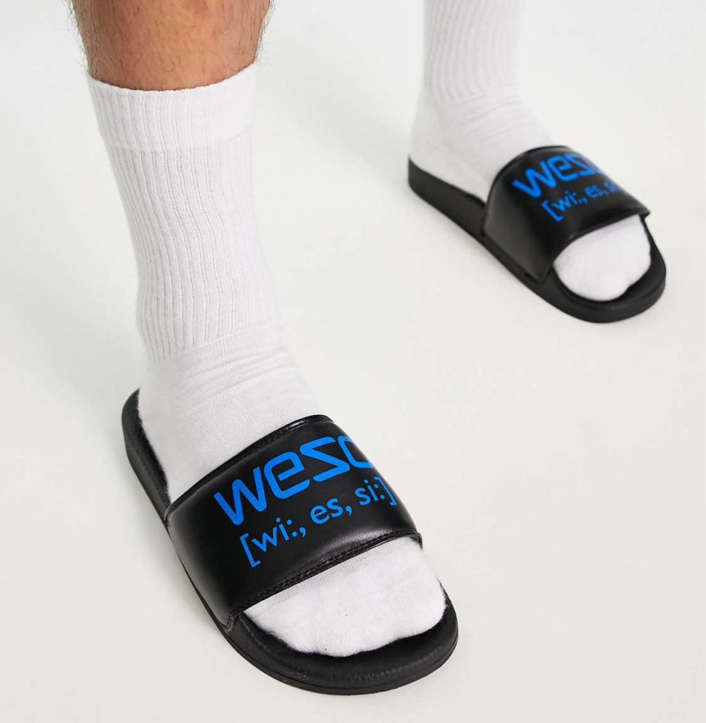 WESC Electric Blue Lemonade Slides Sandals