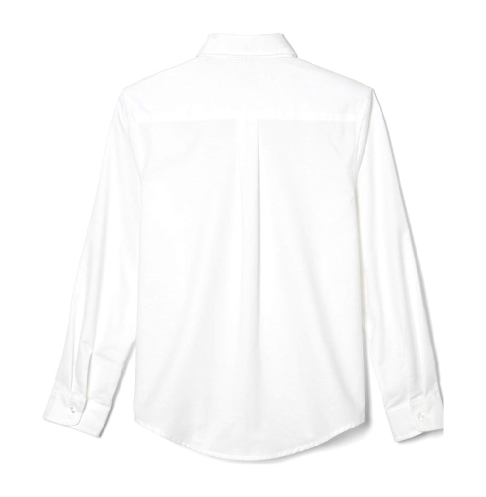 French Toast Men Long Sleeve Oxford Shirt White