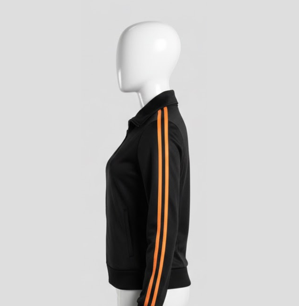 Balera Stripe Sleeve Track Jacket Black/Ember