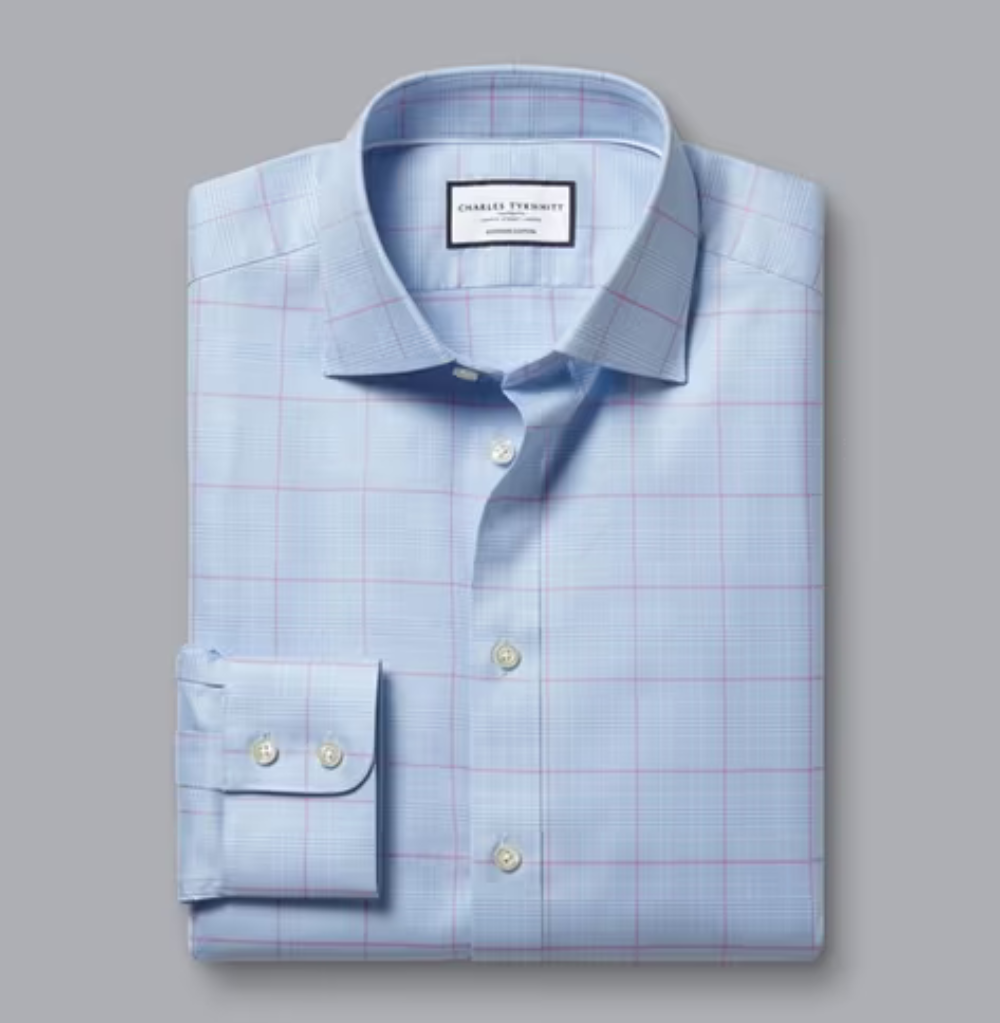 Charles Tyrwhitt Egyptian Cotton Check Shirt Classic Fit 16/35in