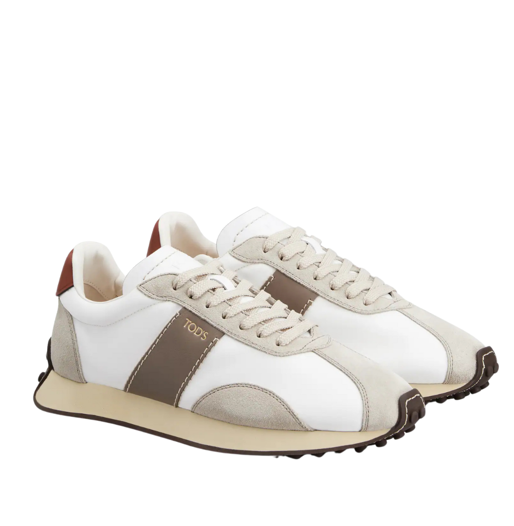Tod's Vintage Sneakers In Leather and Fabric