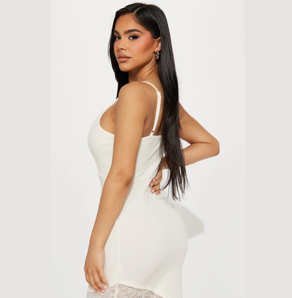 Fashion Nova Jen Mini Dress - Cream