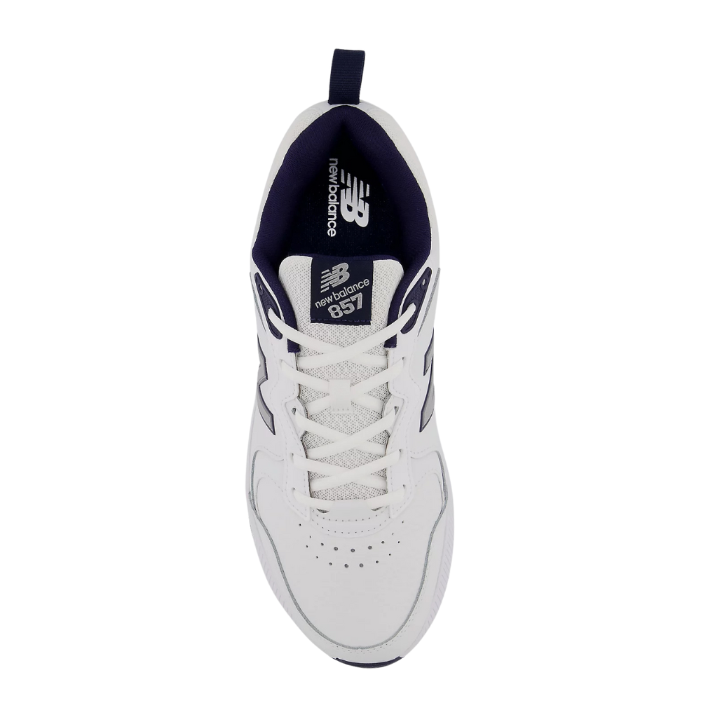 New Balance 857 White And Blue Sneakers