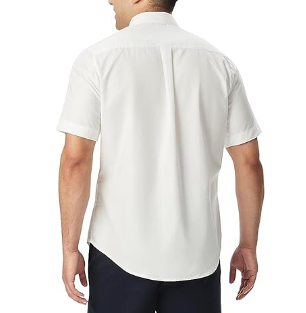 French Toast Men Short Sleeve Oxford Shirt White