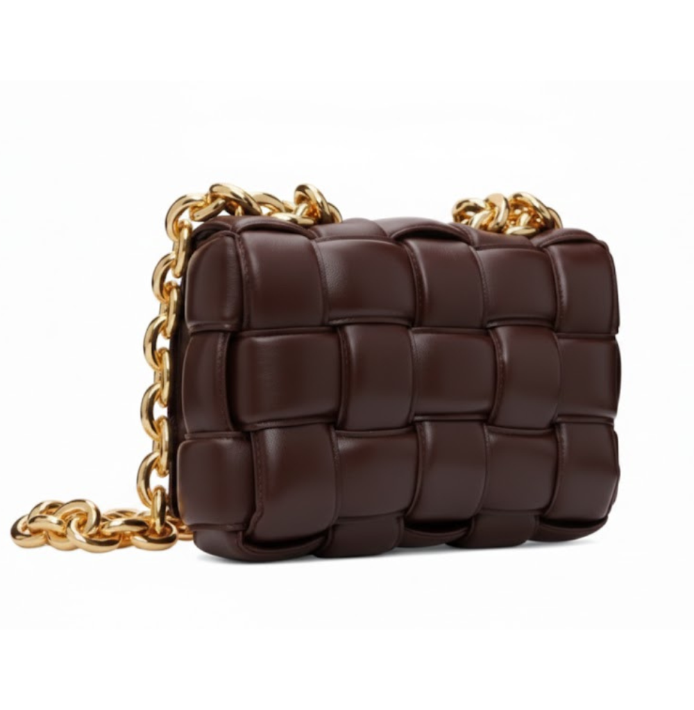 Bottega Veneta Brown Padded Cassette Bag, Dark Brown