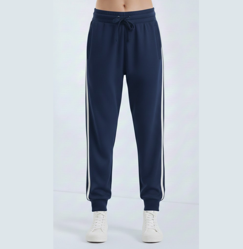 Balera Side Stripe Track Pants, Navy