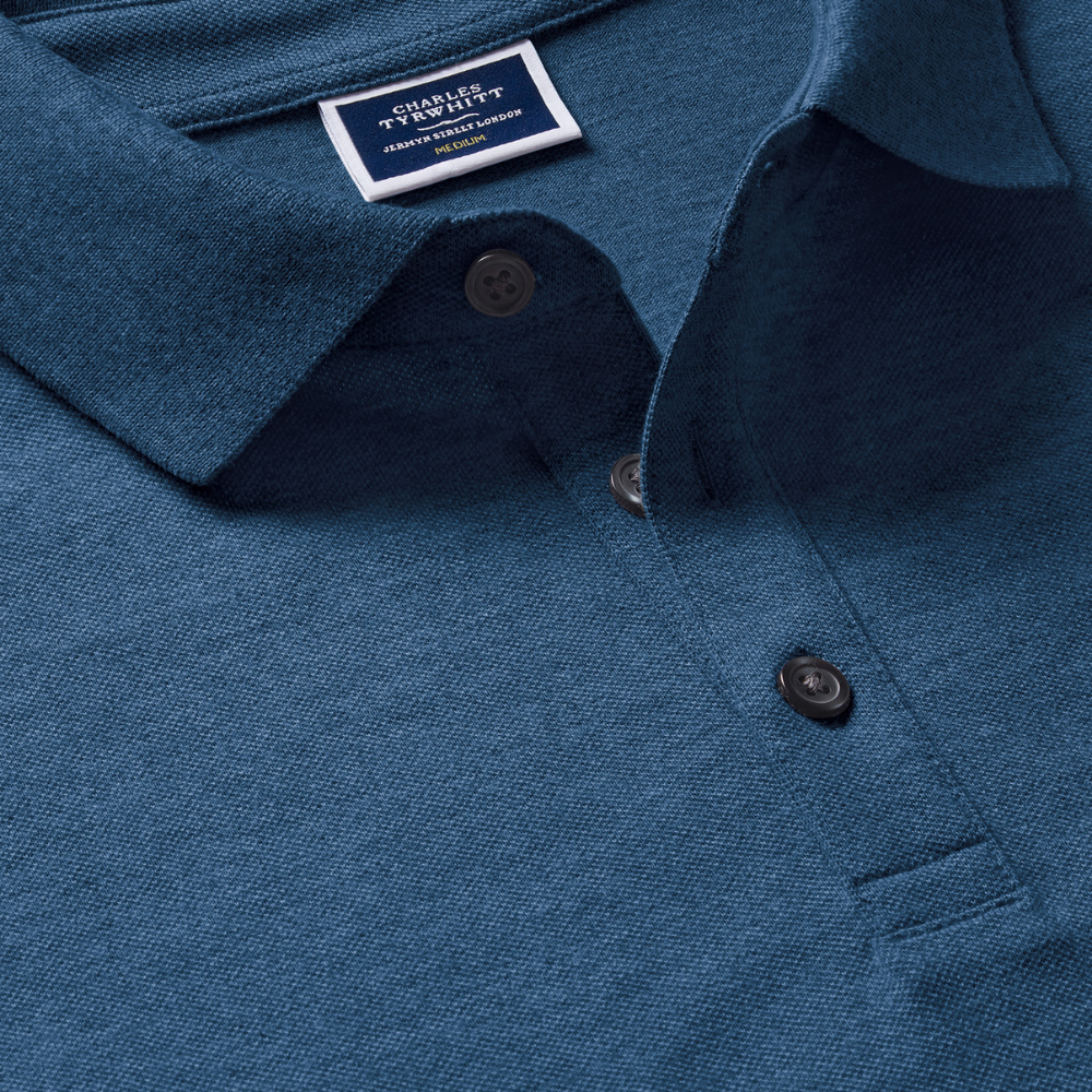 Charles Tyrwhitt Pique Polo - Indigo Marl