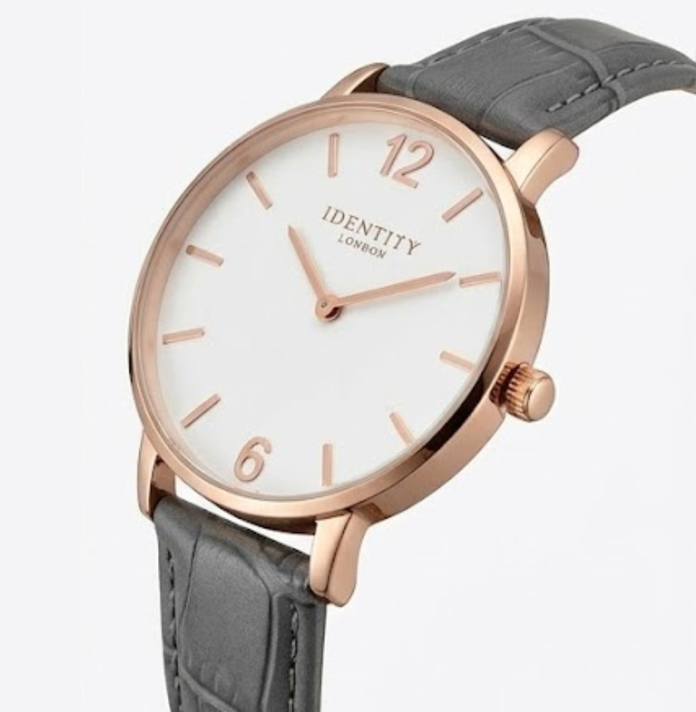 Identity London Slate Grey & Rose Gold Watch