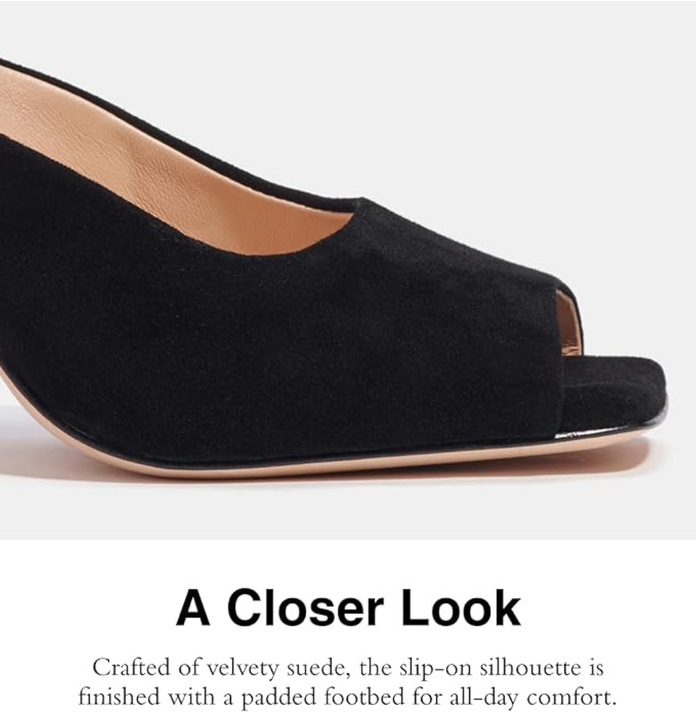 Coach Laurence Black Suede Heels