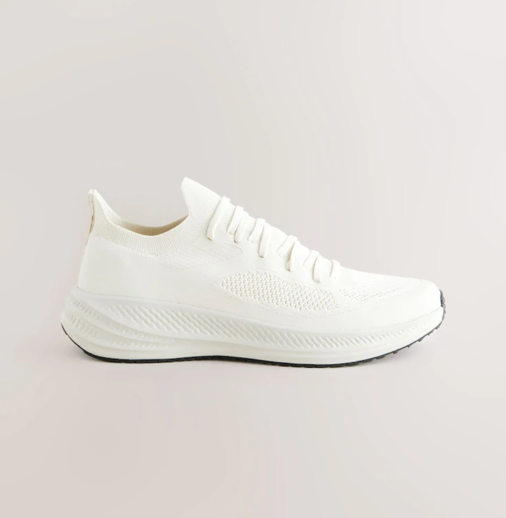 Next Cream Knitted Trainers