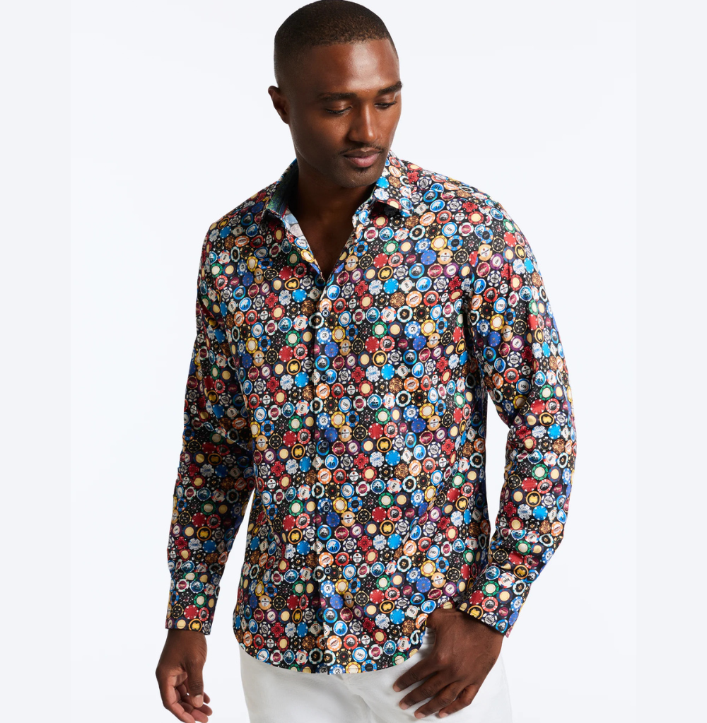 Robert Graham Highroller Long Sleeve Button Down Shirt Multi
