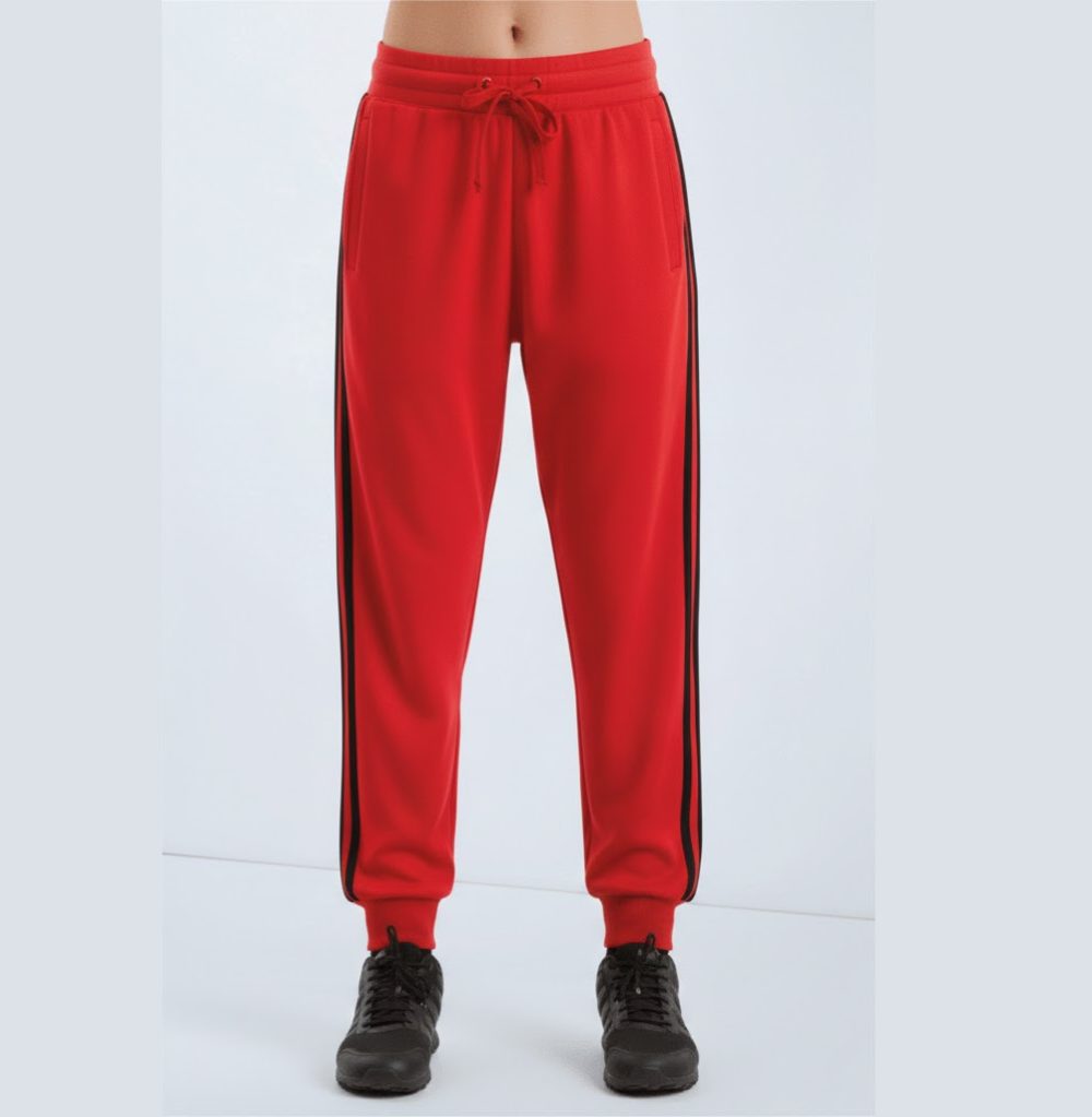 Balera Side Stripe Track Pants Red