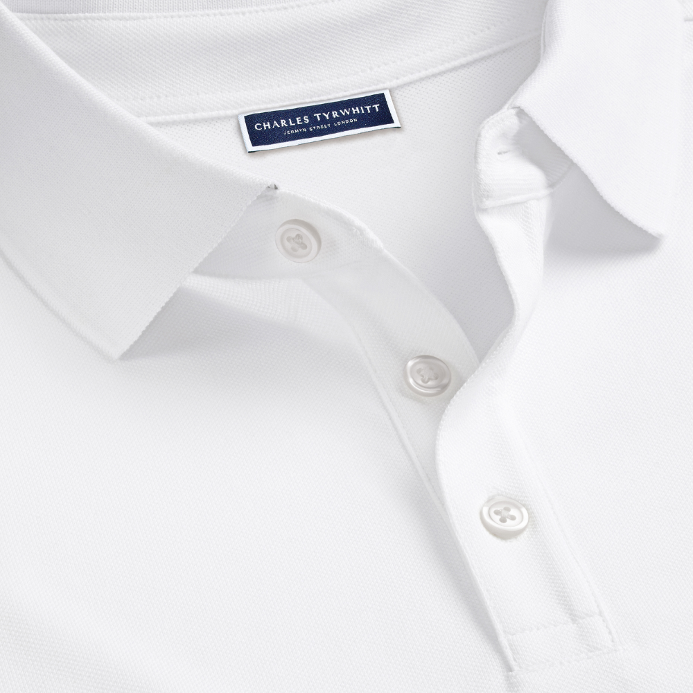 Charles Tyrwhitt Pique Polo - White
