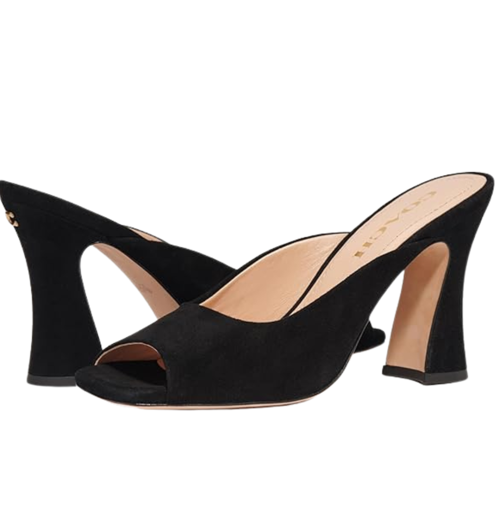 Coach Laurence Black Suede Heels