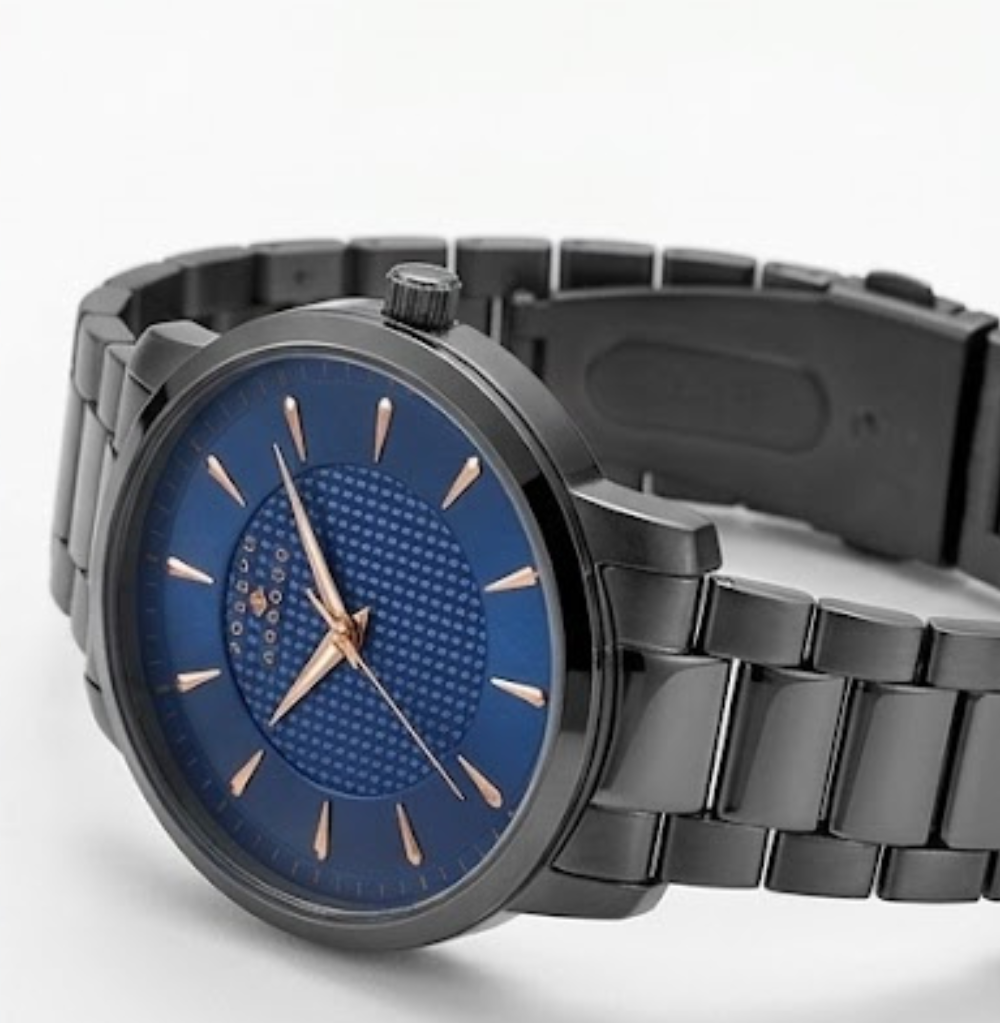 Joseph Abboud Navy & Gunmetal Bracelet Watch