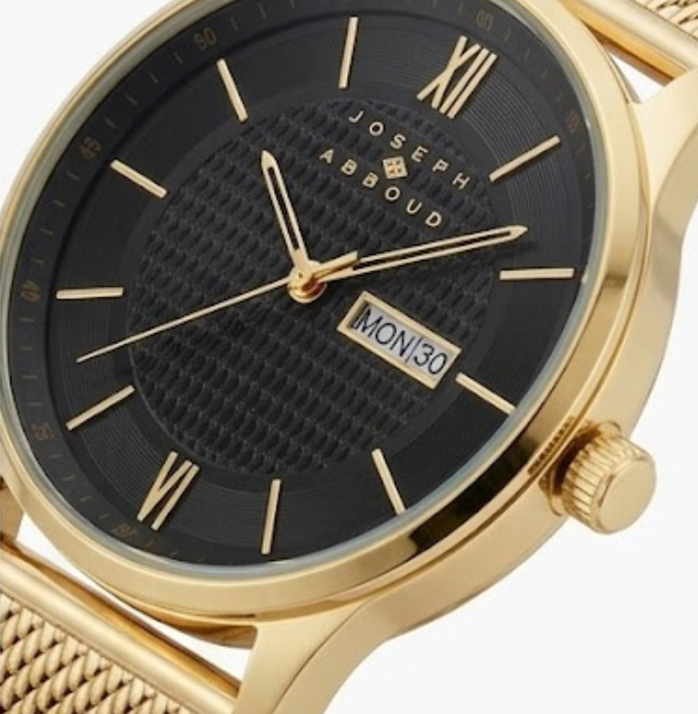 Joseph Abboud The Gold Date Bracelet Watch