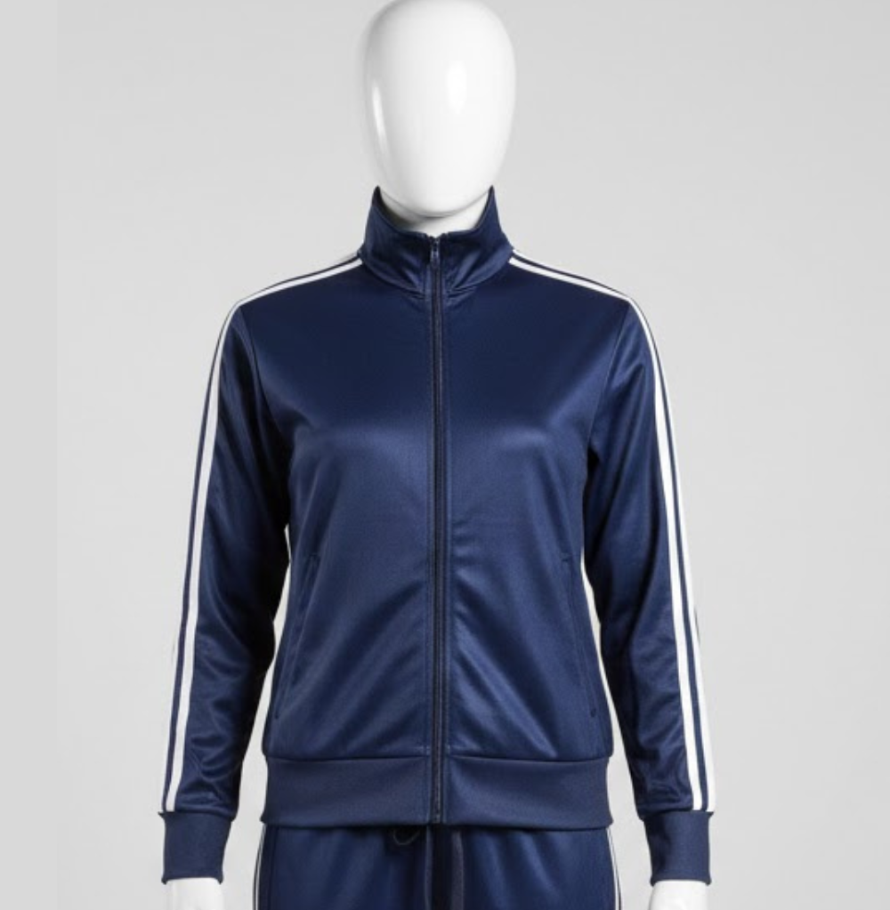 Balera Stripe Sleeve Track Jacket Navy