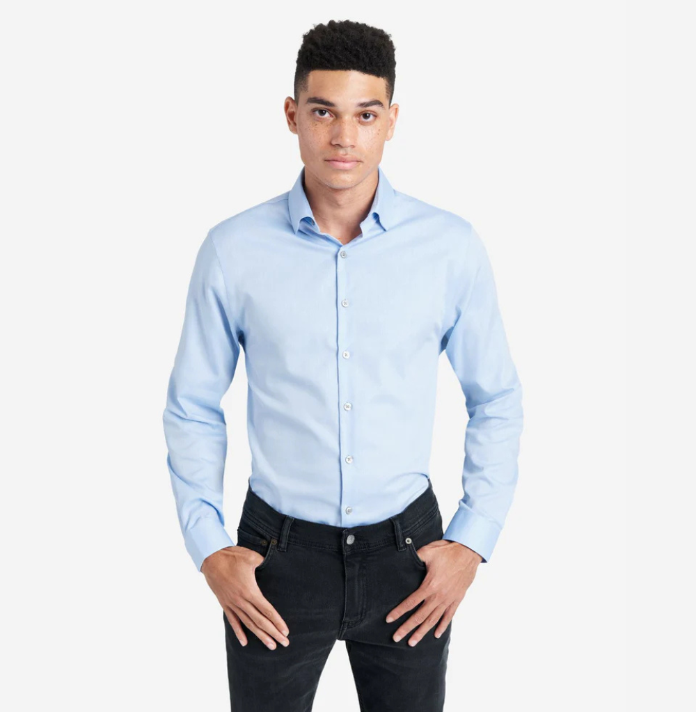Kenneth Cole Slim-Fit Button-Down Stretch Dress Shirt with TEK FIT