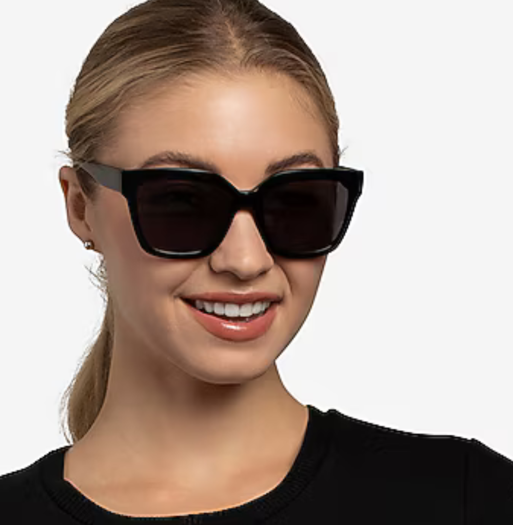 Eyebuydirect Itinerary Square Black Sunglasses