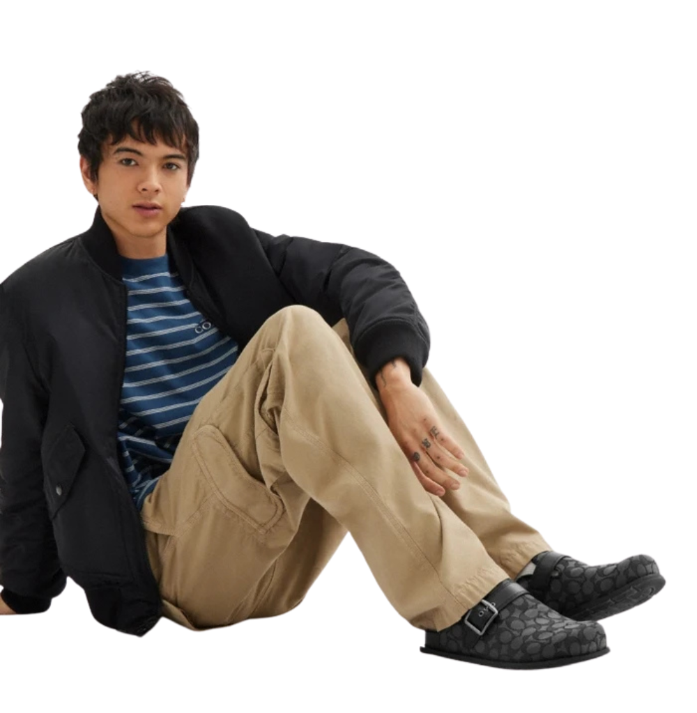 Coach Buckle Clog In Signature Jacquard