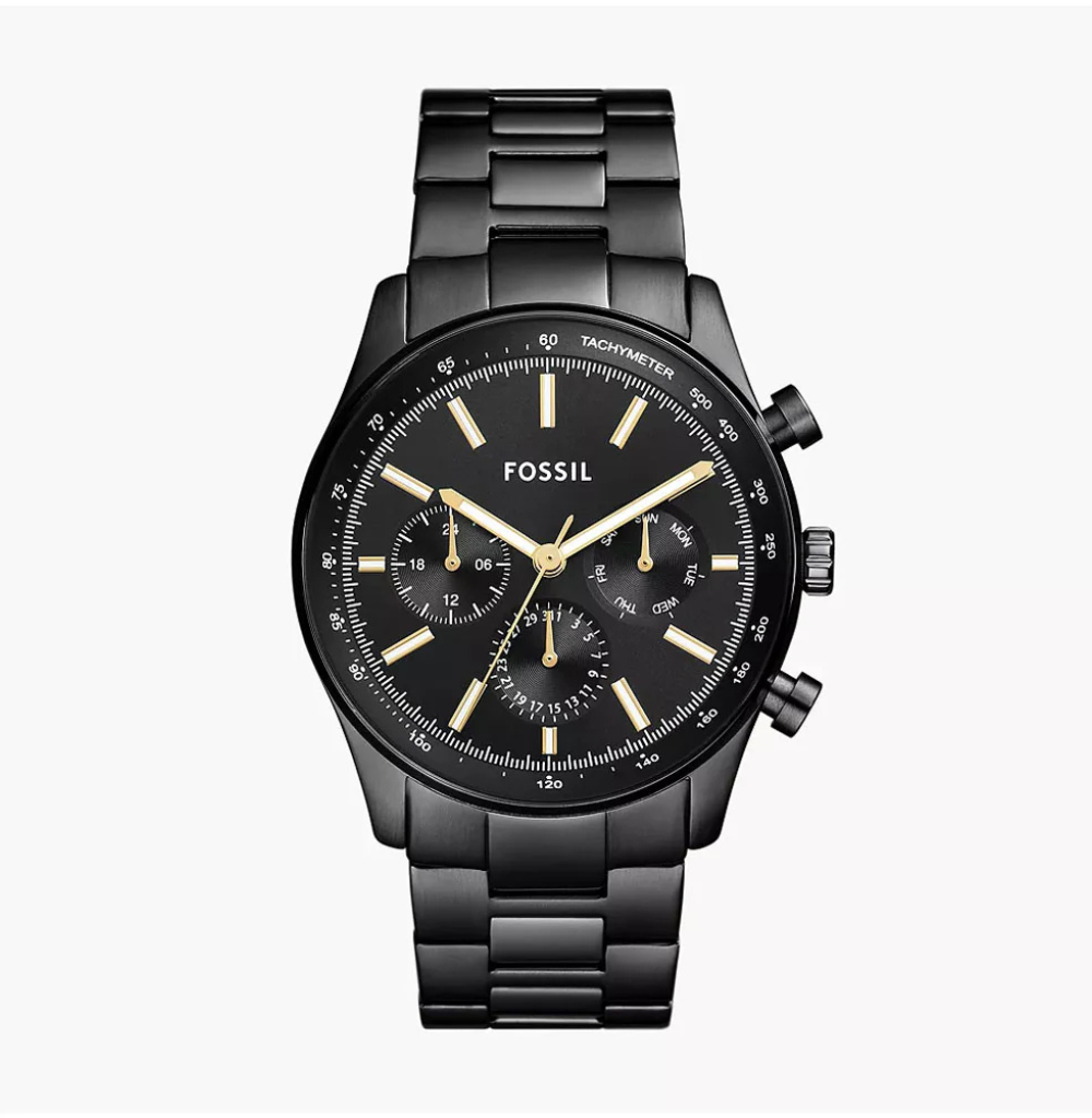 Fossil Sullivan Multifunction Black Stainless Steel Watch