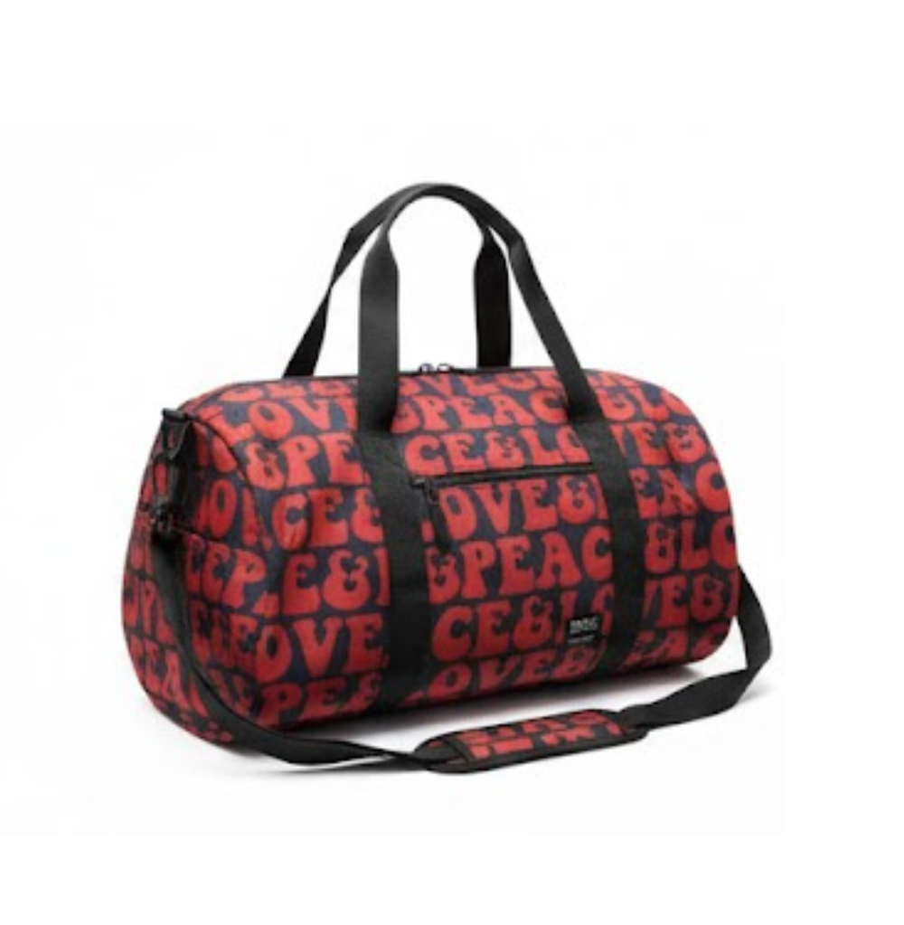 Wesc Hemi Love & Peace Unisex Sport Bag Red & Black