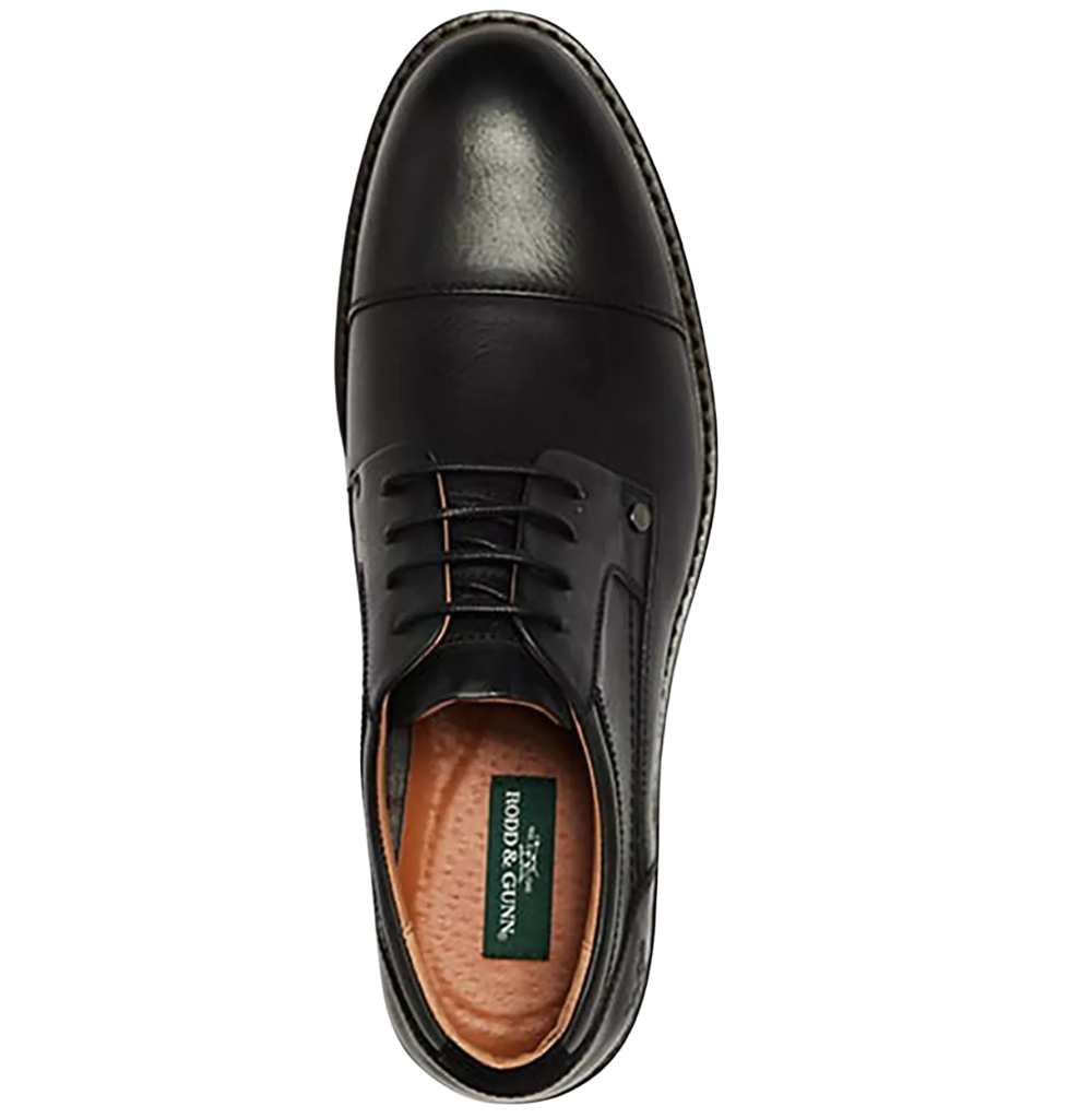 Rodd & Gunn Darfield Leather Derby Shoes, Onyx Wash