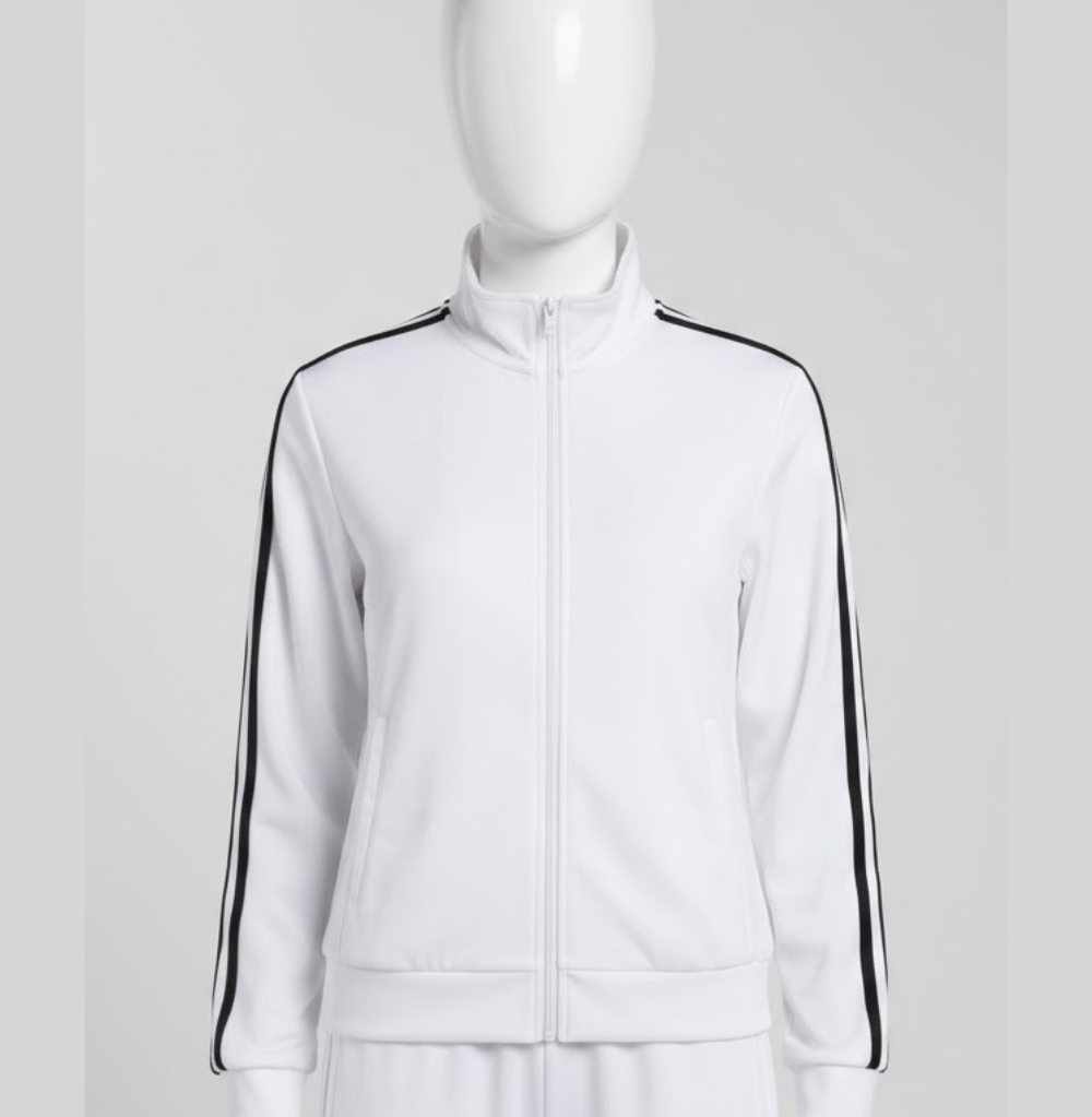Balera Stripe Sleeve Track Jacket White