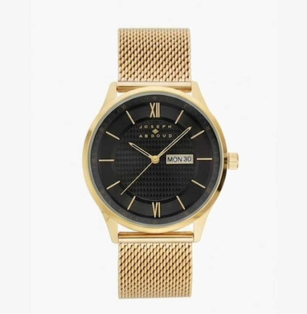 Joseph Abboud The Gold Date Bracelet Watch