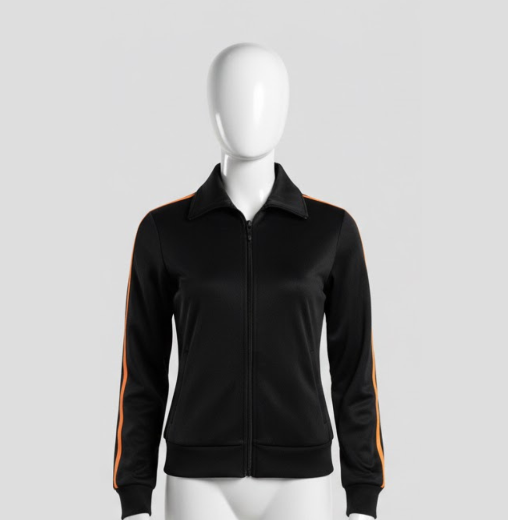 Balera Stripe Sleeve Track Jacket Black/Ember