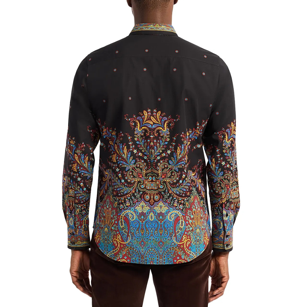 Robert Graham Taj Mahal Paisley Embroidered Cotton Shirt