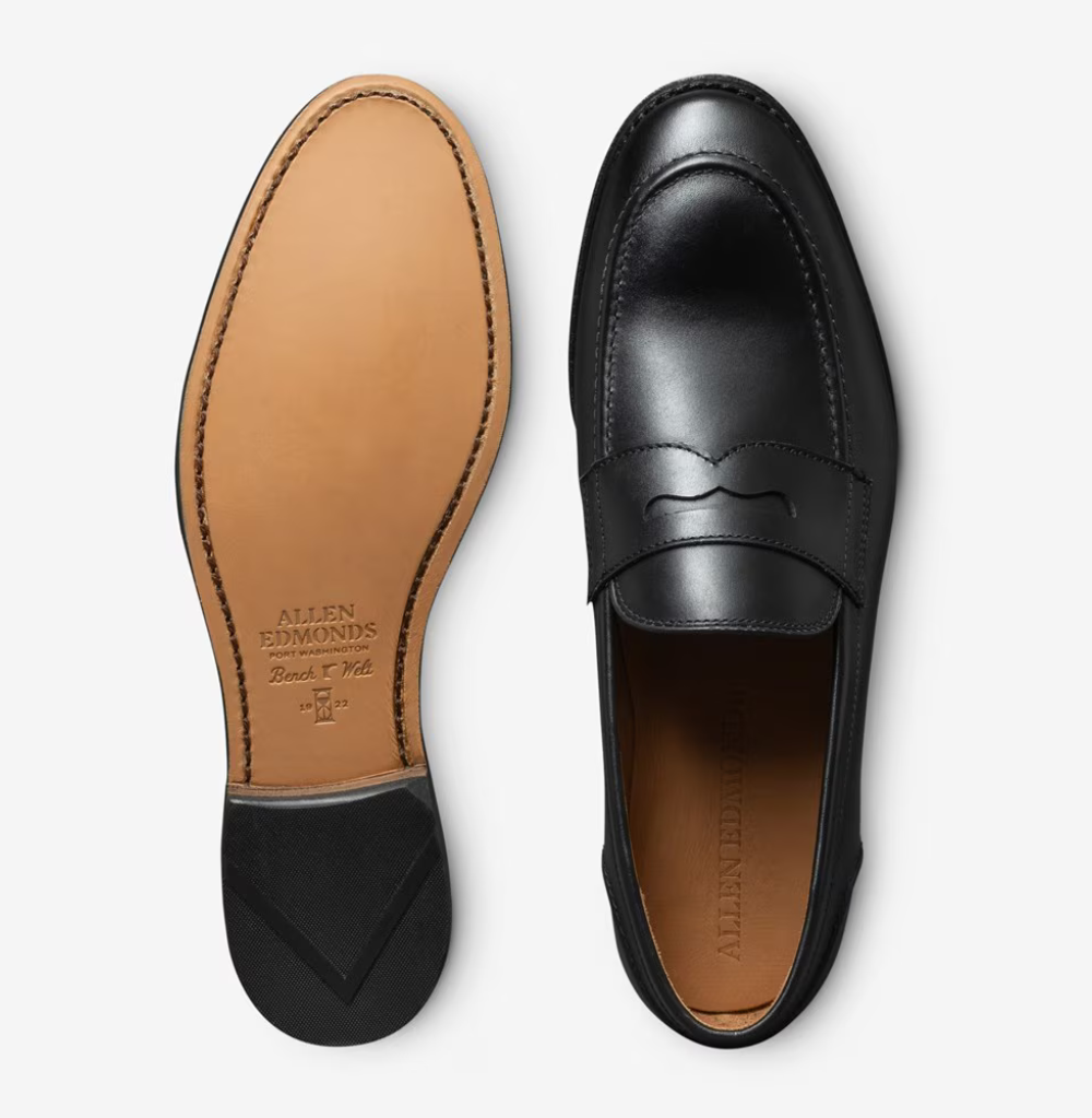 Allen Edmonds Randolph 2.0 Black Leather Penny Loafer