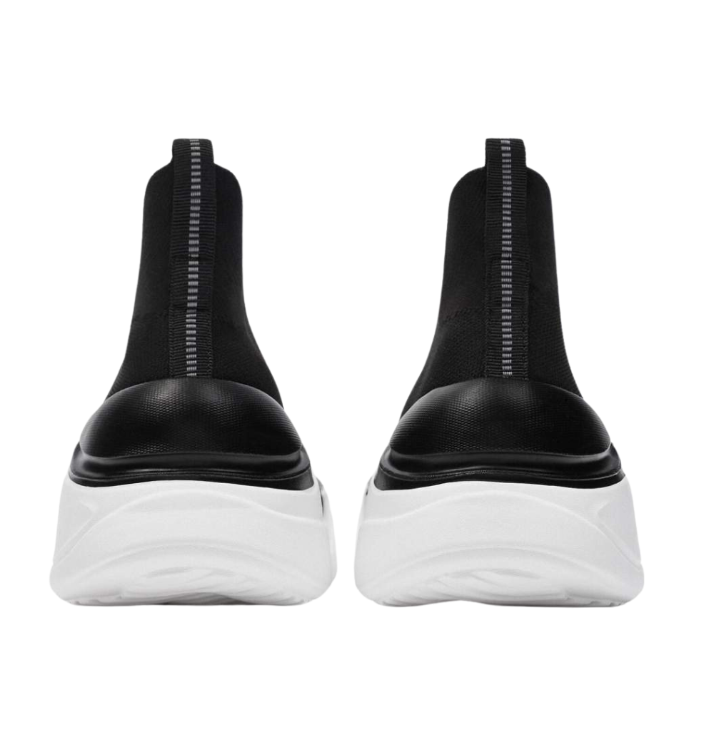 ZARA 'Fabric Knit High Top' Pull-On Sock Sneakers