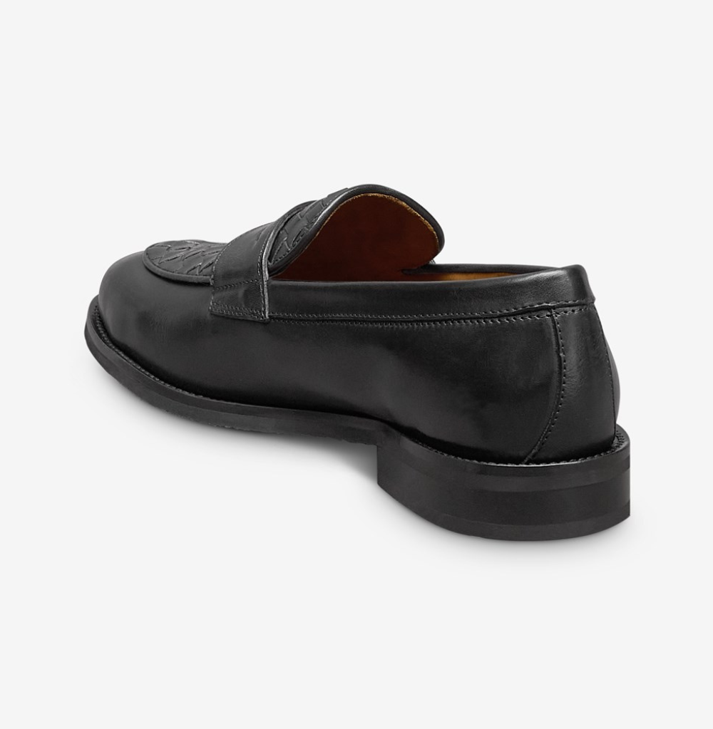 Allen Edmonds Como Woven Penny Black Leather Loafer