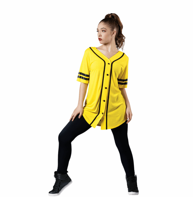 Balera Oversize Baseball Jersey Canary/Black