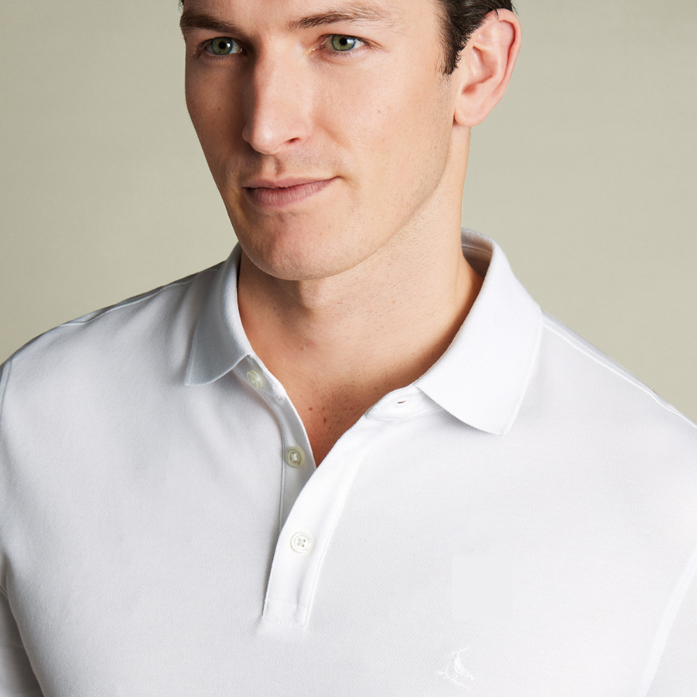 Charles Tyrwhitt Pique Polo - White