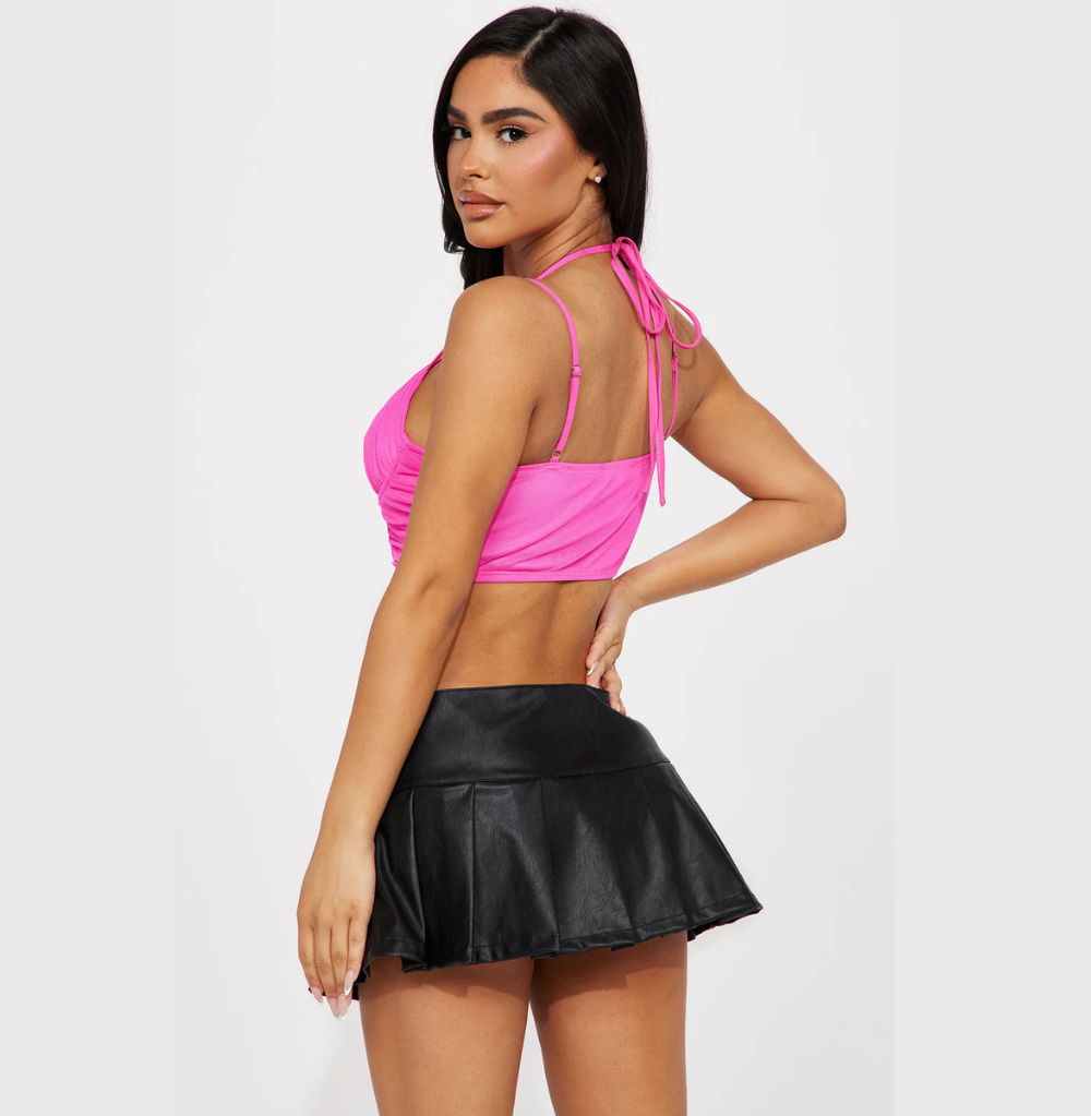 Fashion Nova Set It Off Corset Top - Fuchsia