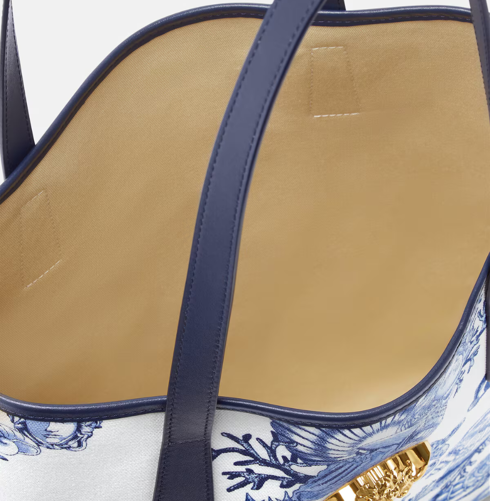 VERSACE CORAL THEATRE LA MEDUSA CANVAS TOTE BAG