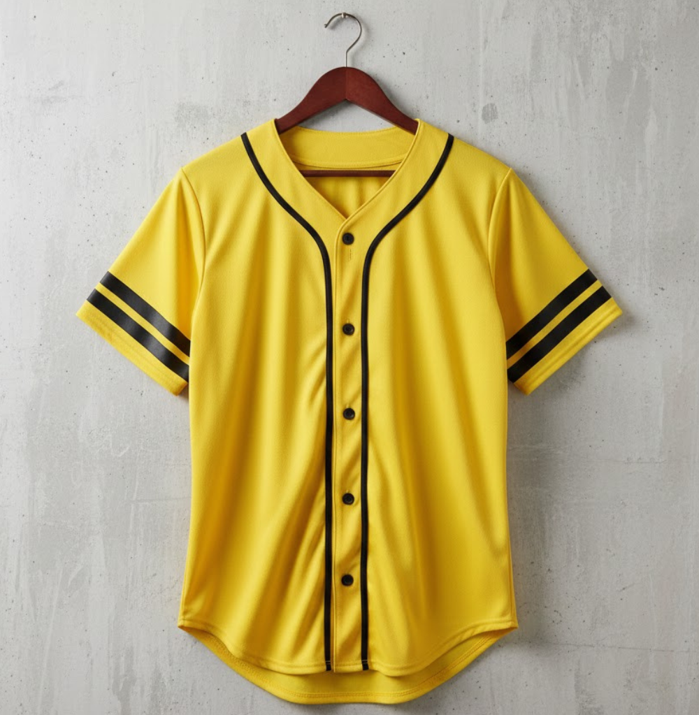 Balera Oversize Baseball Jersey Canary/Black
