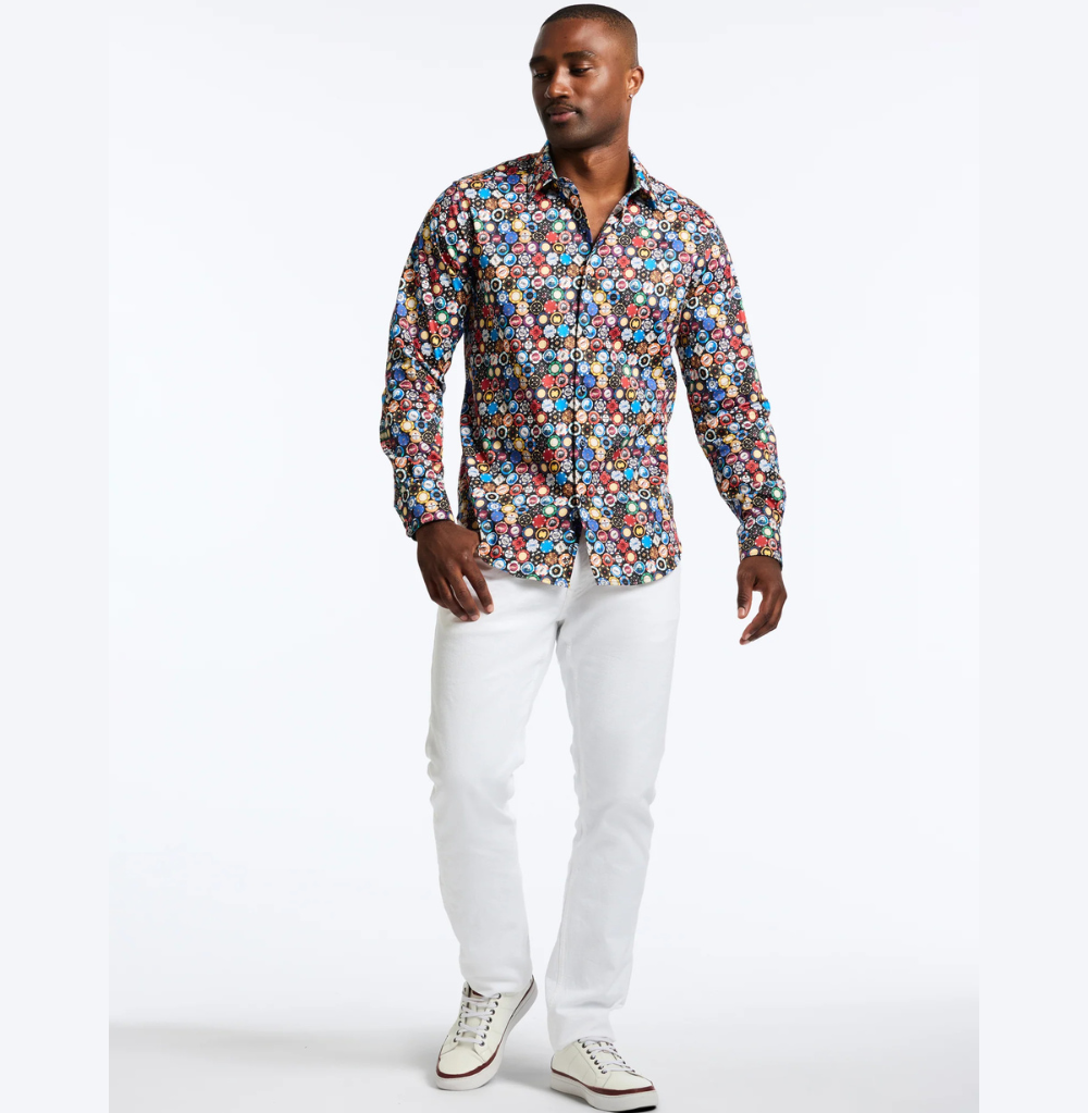Robert Graham Highroller Long Sleeve Button Down Shirt Multi
