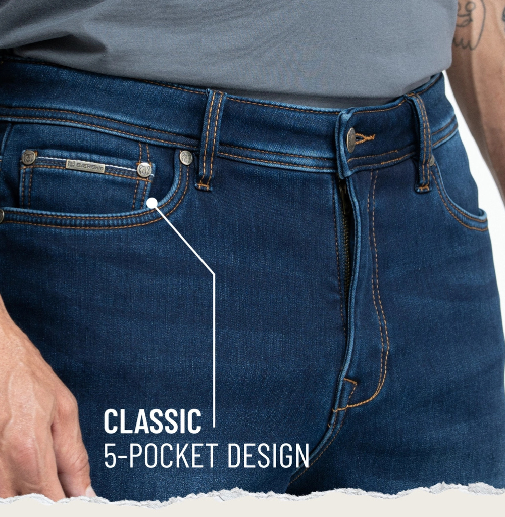 BÆRSkin Fleece-Lined Blue Jeans