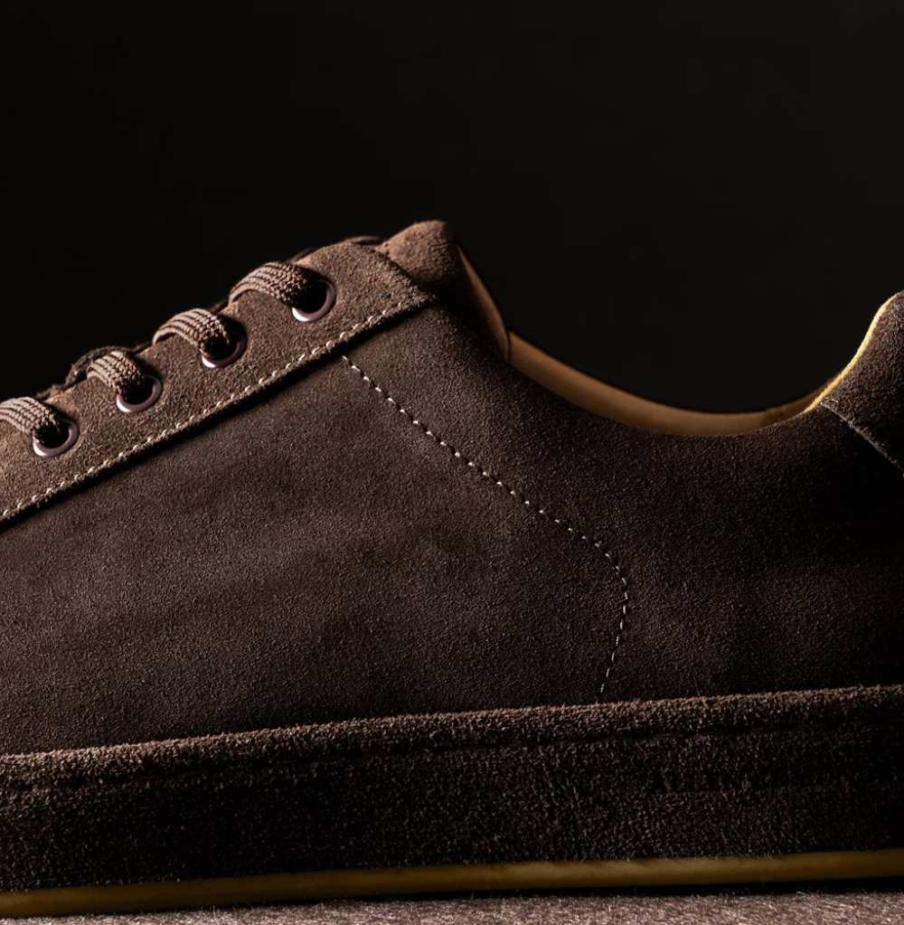 Allen Edmonds Barnes Lace-up Sneaker , Polo Brown Suede