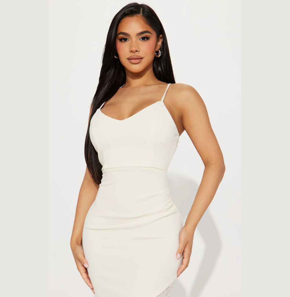 Fashion Nova Jen Mini Dress - Cream
