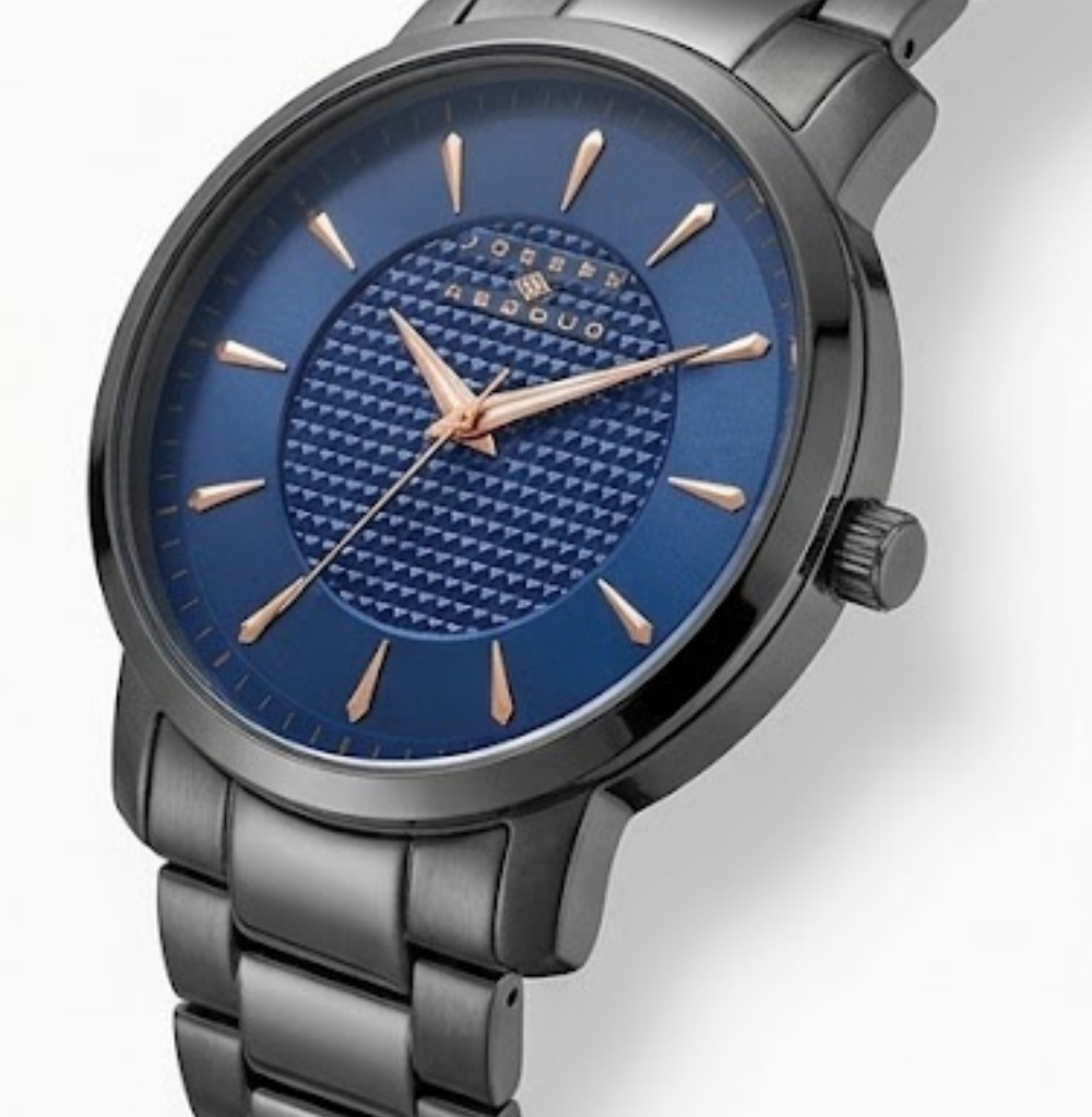 Joseph Abboud Navy & Gunmetal Bracelet Watch