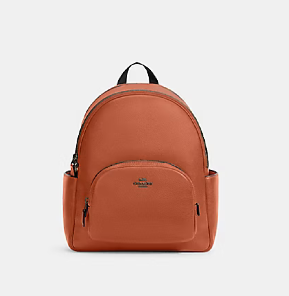 Coach Charter Backpack 24 In Signature Leather Terracotta