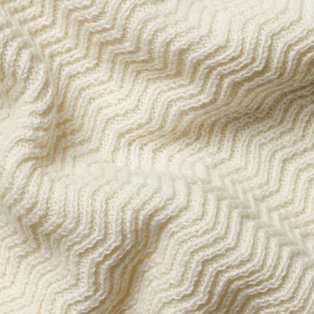 Charles Tyrwhitt Cotton Trophy Neck Textured Knitted Polo - Cream